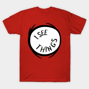 I See Things Red Emblem Gift T-Shirt